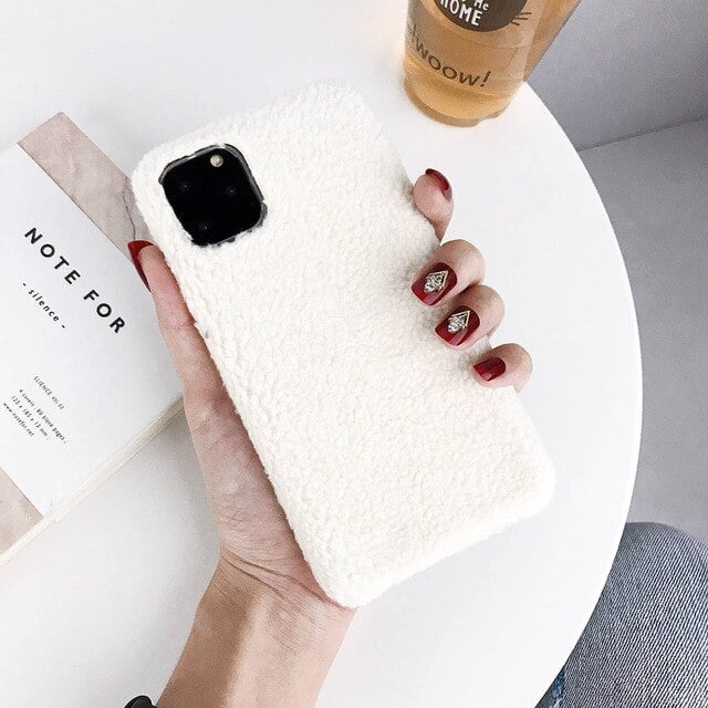 Lamb Plush Mobile Phone Case