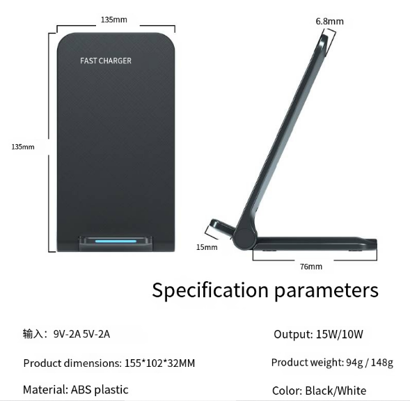 FDGAO 15W Wireless Charger Compatible with Apple & Samsung