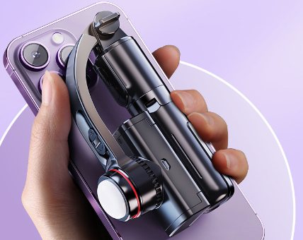 CYKE Mini Handheld Stabilizer with Light and Phone Mount