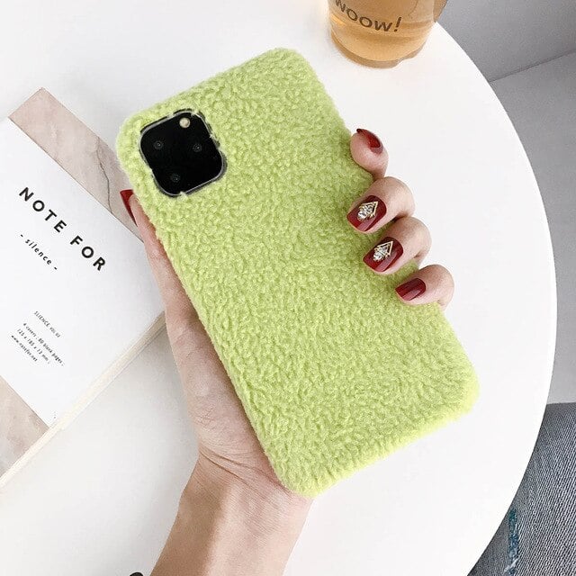 Lamb Plush Mobile Phone Case
