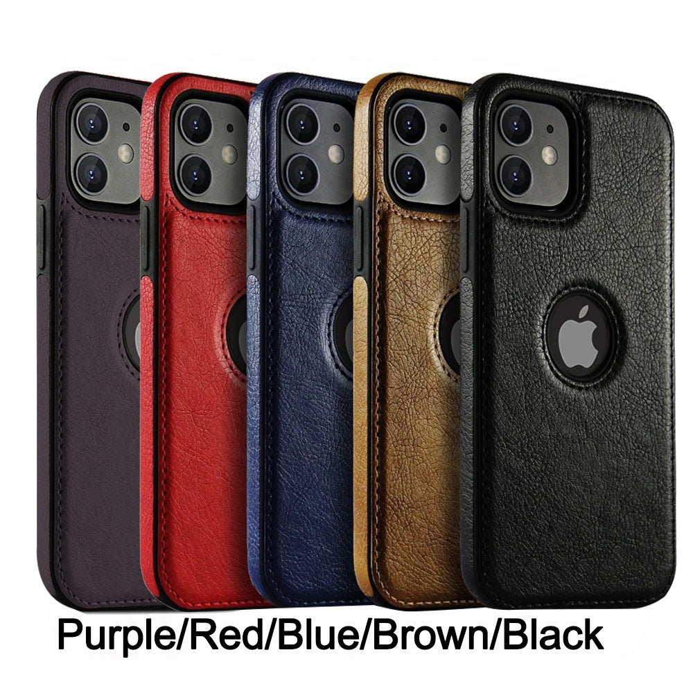 Ultra Thin Shockproof Leather Case for iPhone 15-11 Pro