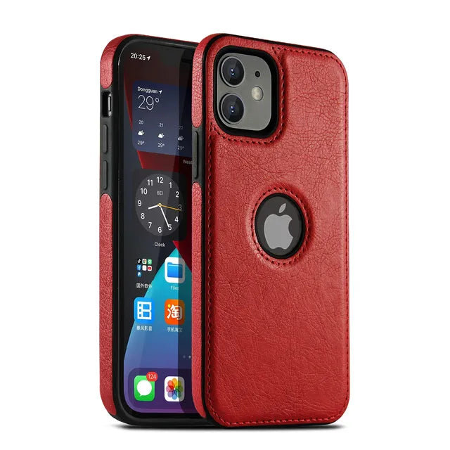 Ultra Thin Shockproof Leather Case for iPhone 15-11 Pro