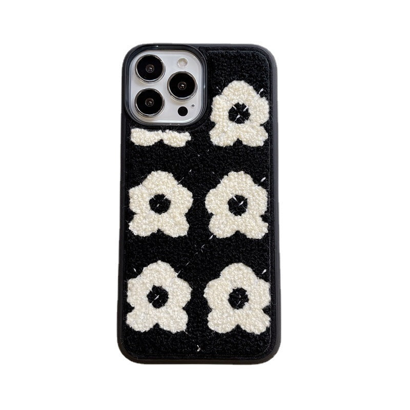 Plush Flower Soft Shell Mobile Phone Case