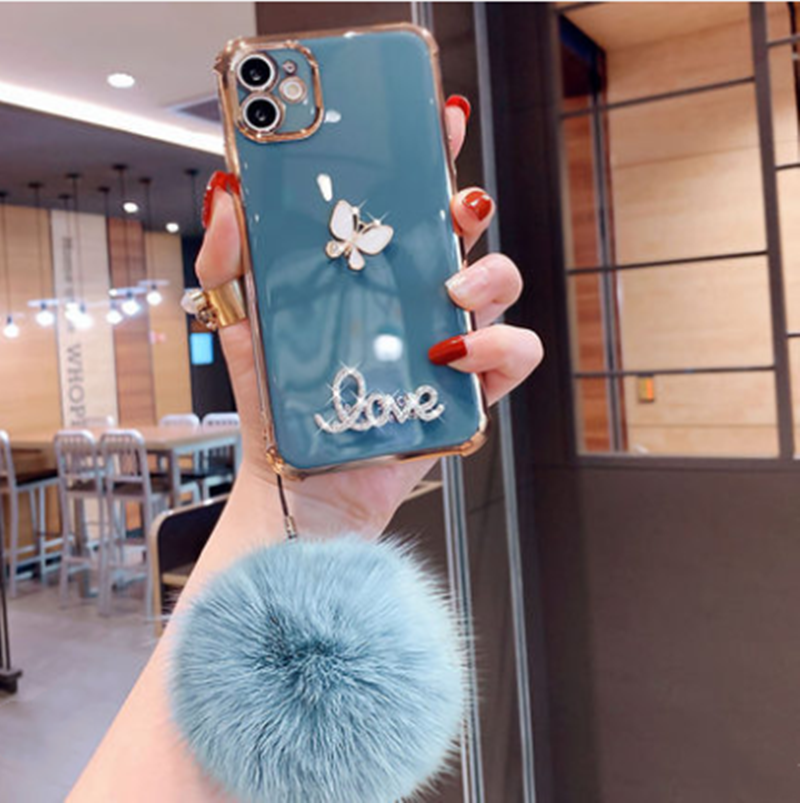 Plush Ball Soft Silicone Anti-Drop Phone Case