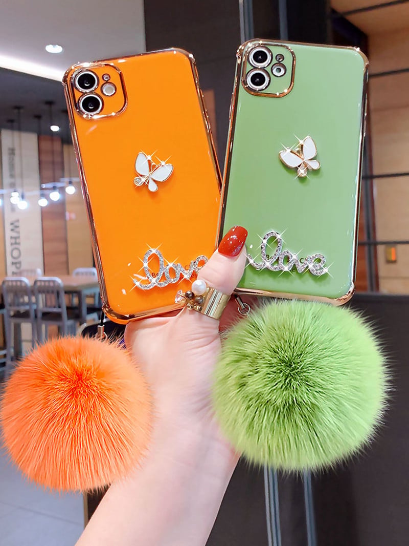 Plush Ball Soft Silicone Anti-Drop Phone Case