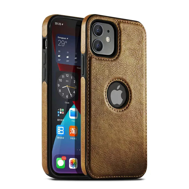 Ultra Thin Shockproof Leather Case for iPhone 15-11 Pro