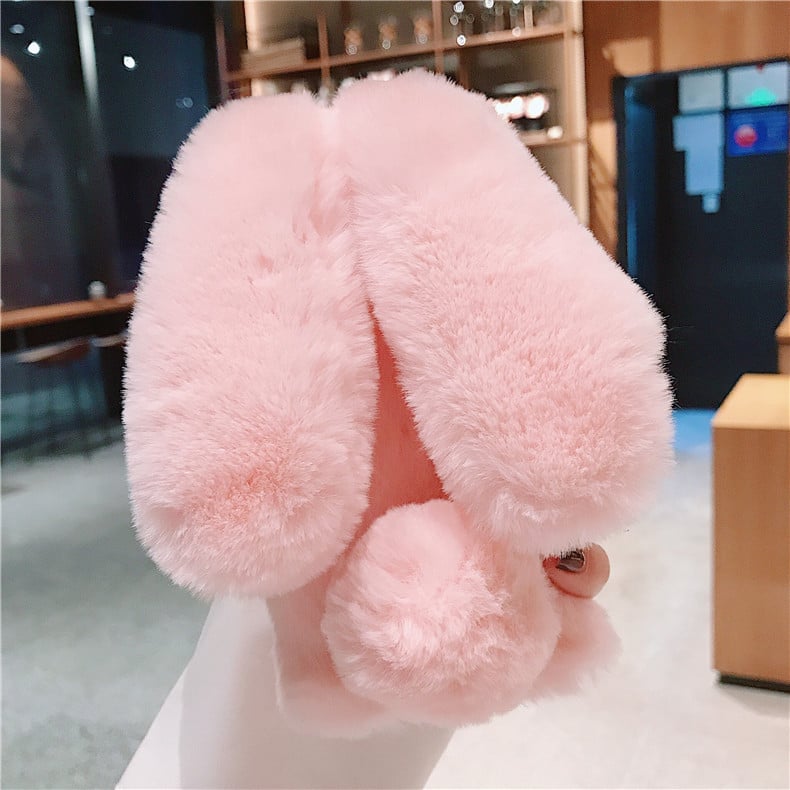 Winter Warm Rabbit Plush Phone Case