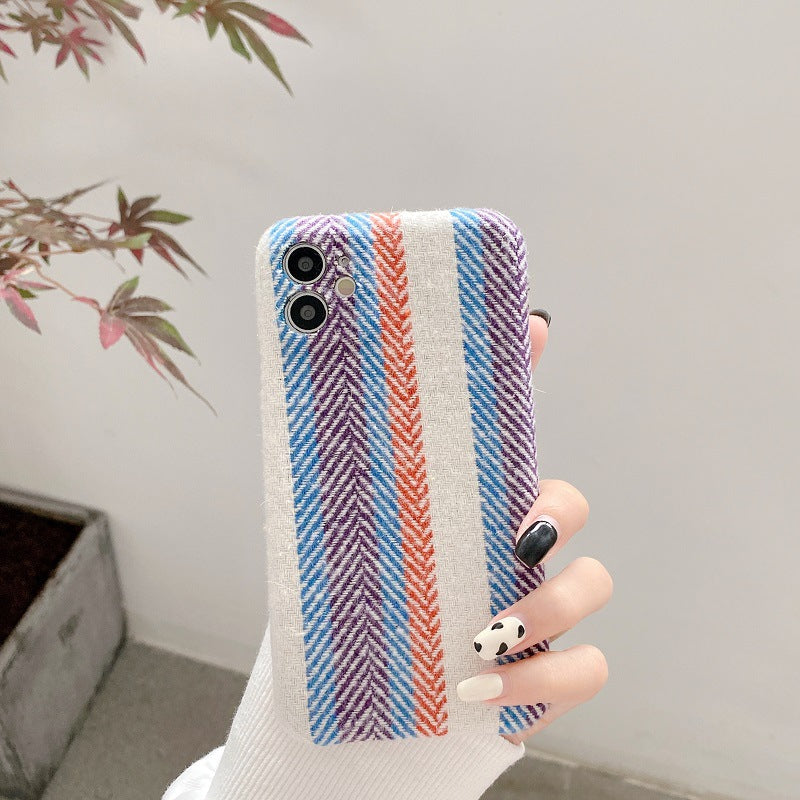 Plush Striped Phone Case