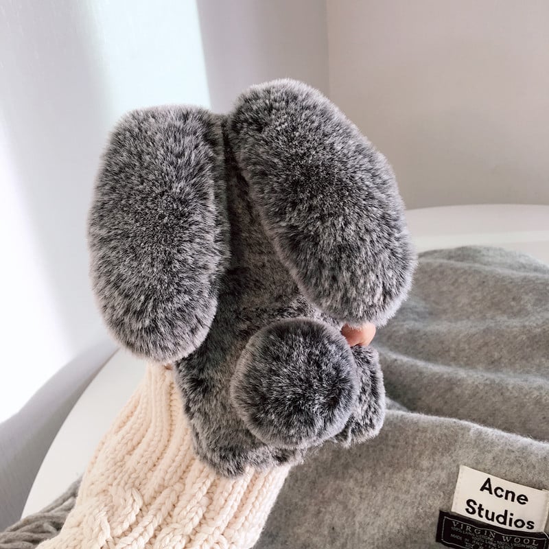 Winter Warm Rabbit Plush Phone Case