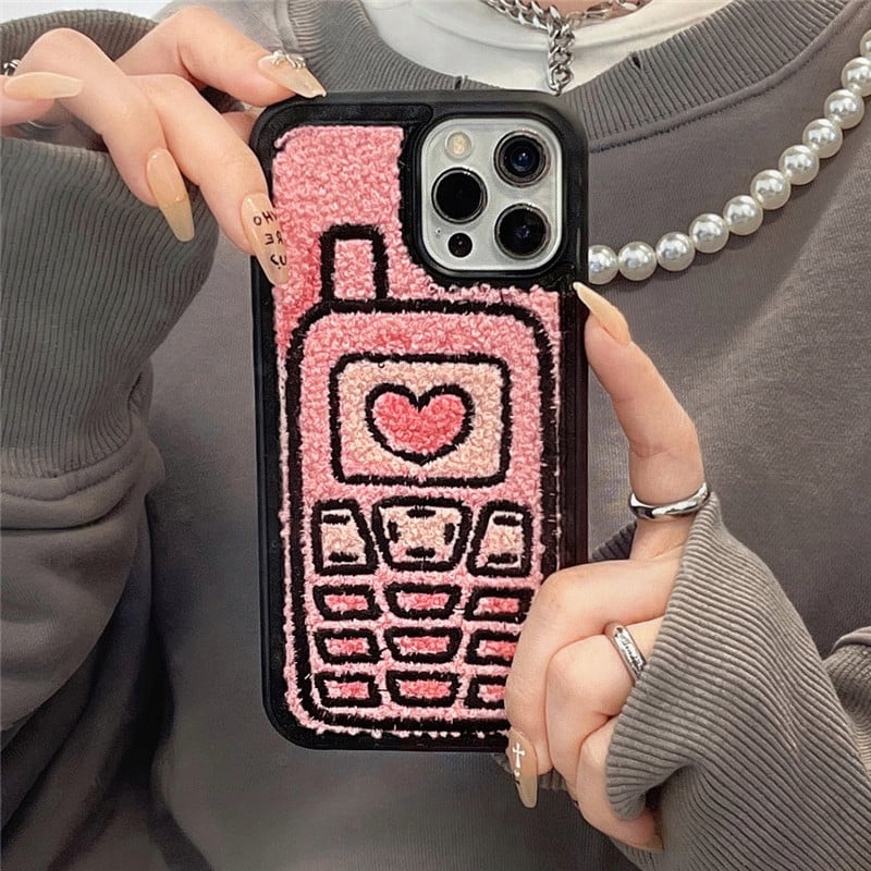 Embroidered Towel Cell Phone Case