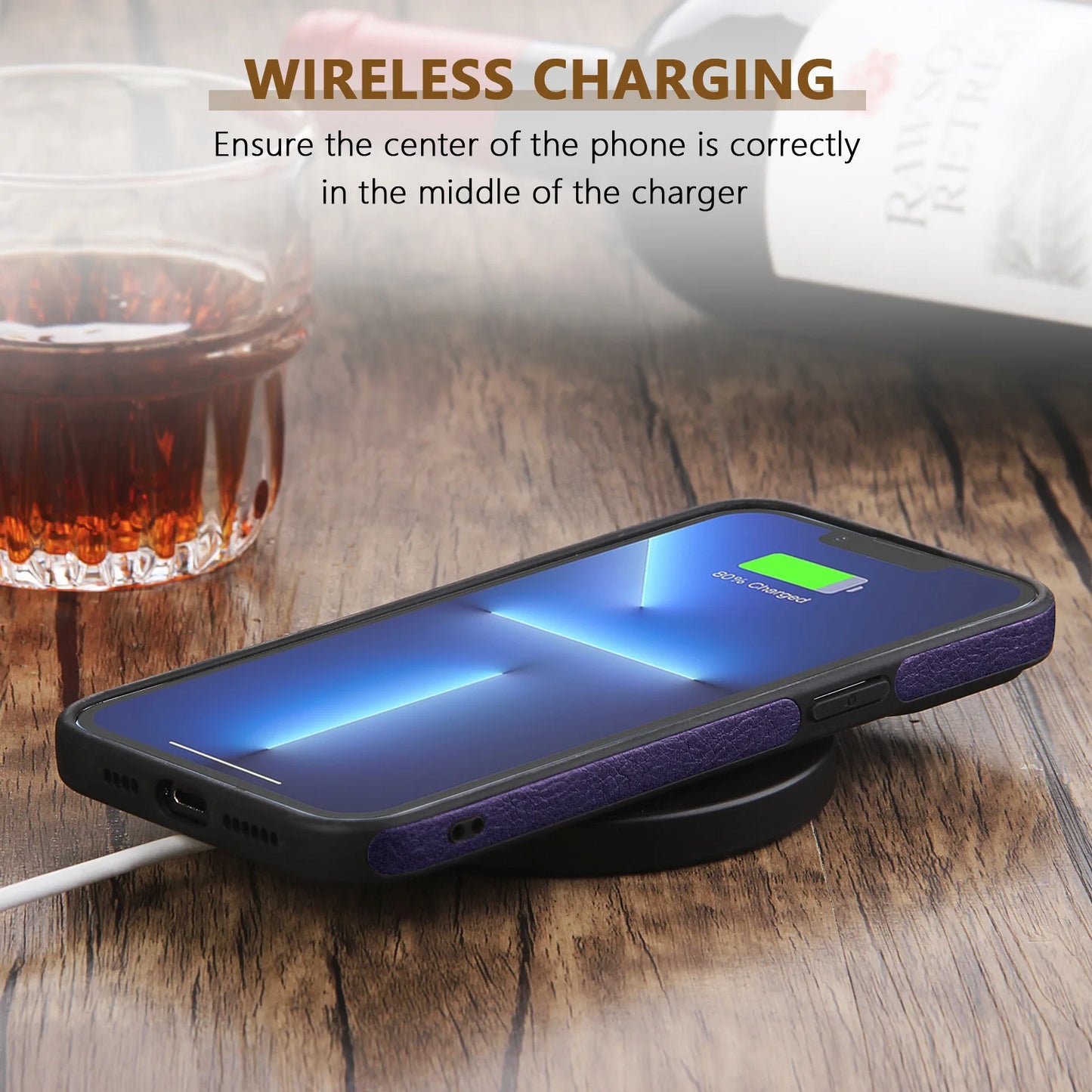 Ultra Thin Shockproof Leather Case for iPhone 15-11 Pro