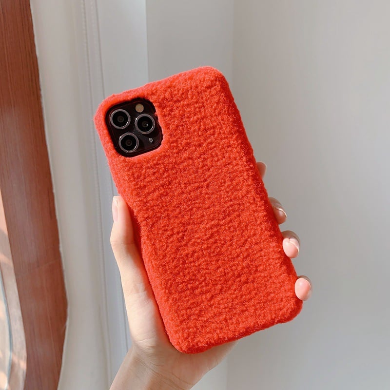 Lamb Plush Mobile Phone Case