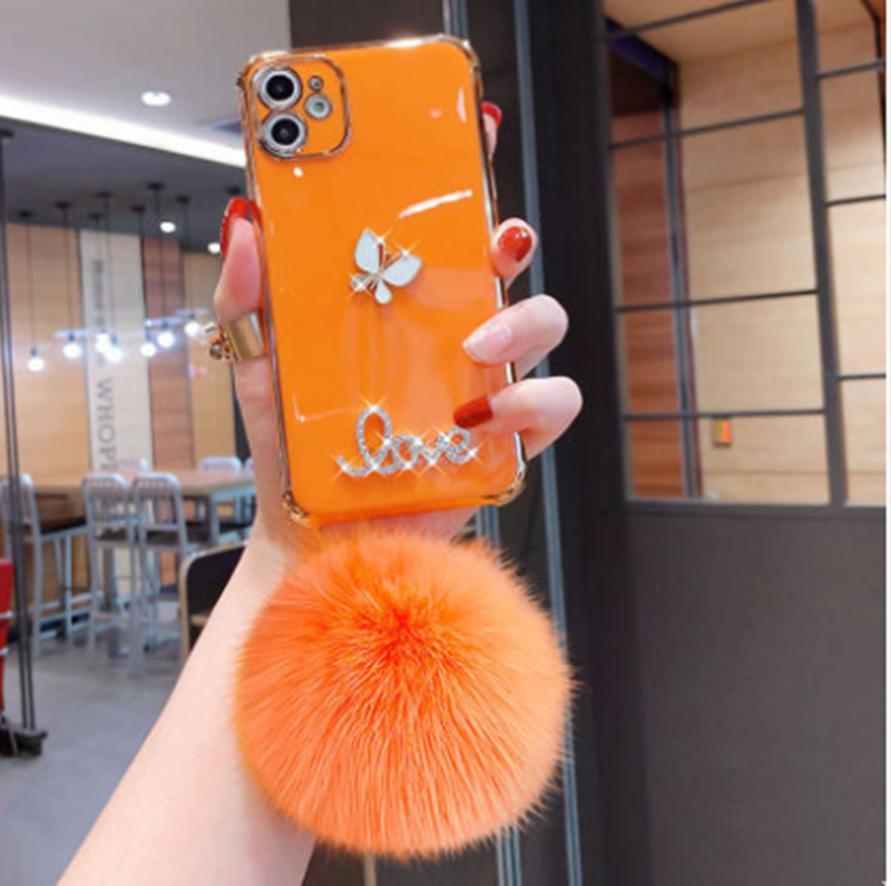 Plush Ball Soft Silicone Anti-Drop Phone Case