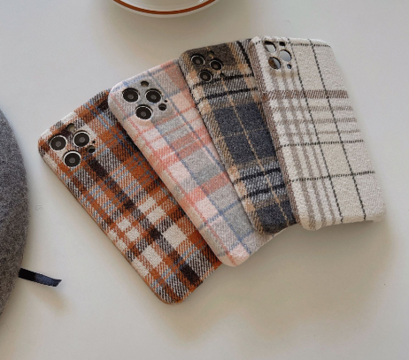 Plush Striped Phone Case