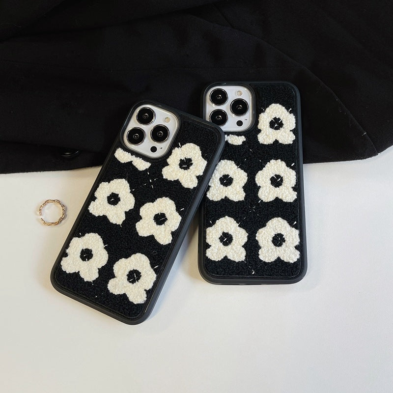 Plush Flower Soft Shell Mobile Phone Case
