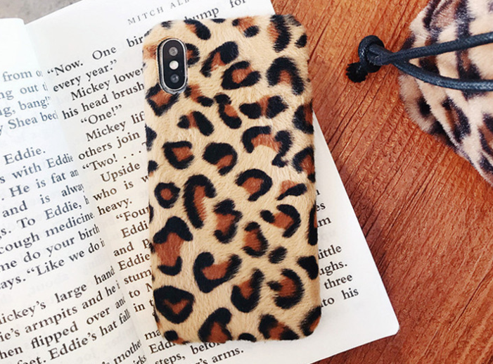 Leopard Print Plush Fashion Phone Case